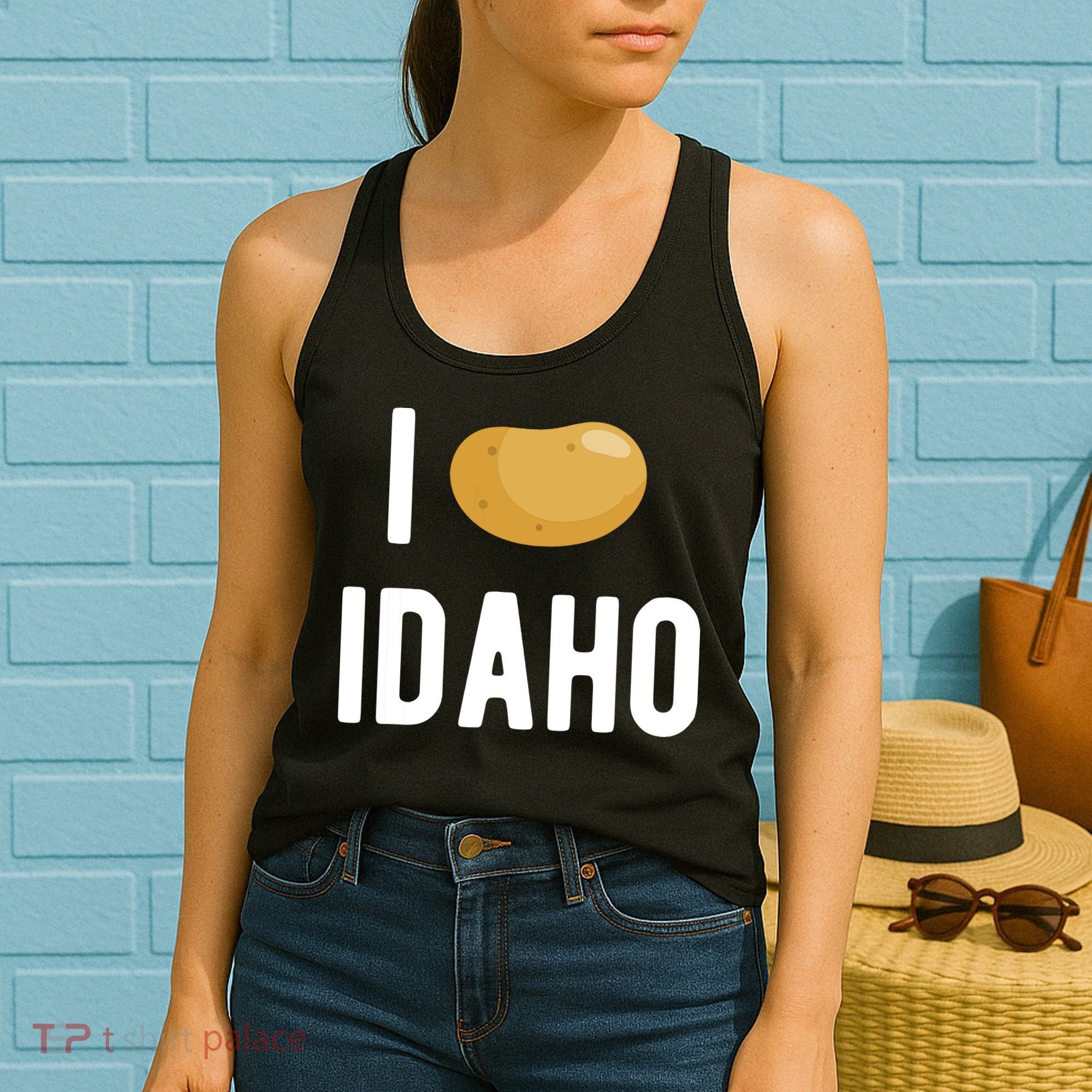 Idaho Potato I Love Vegetable Funny State Of Idaho Potatoes Women's Tank Top