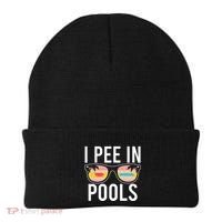 I Pee In Pools Funny Cool Beanie thumb 0