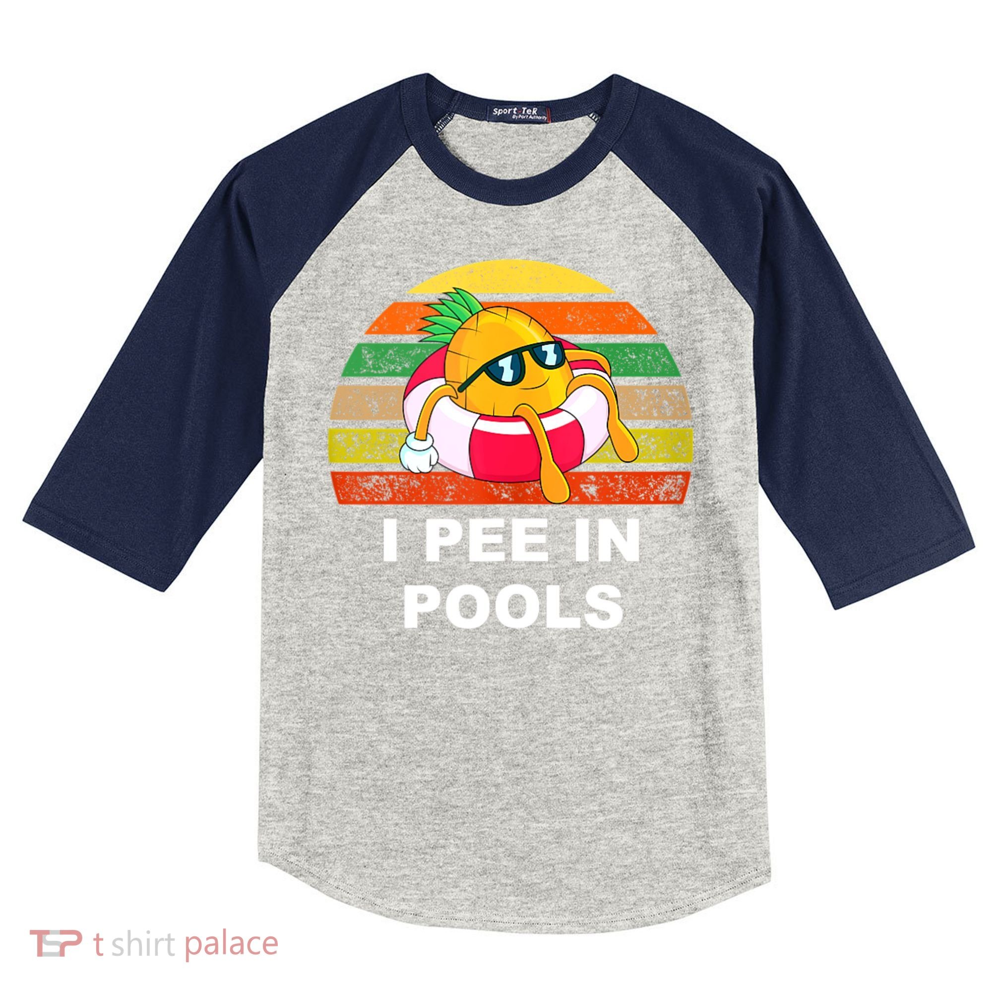 I Pee In Pools Kids Colorblock Raglan Jersey