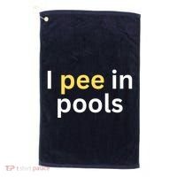 I Pee In Pools Funny Golf Towel thumb 0