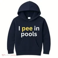 I Pee In Pools Funny Kids Hoodie thumb 0