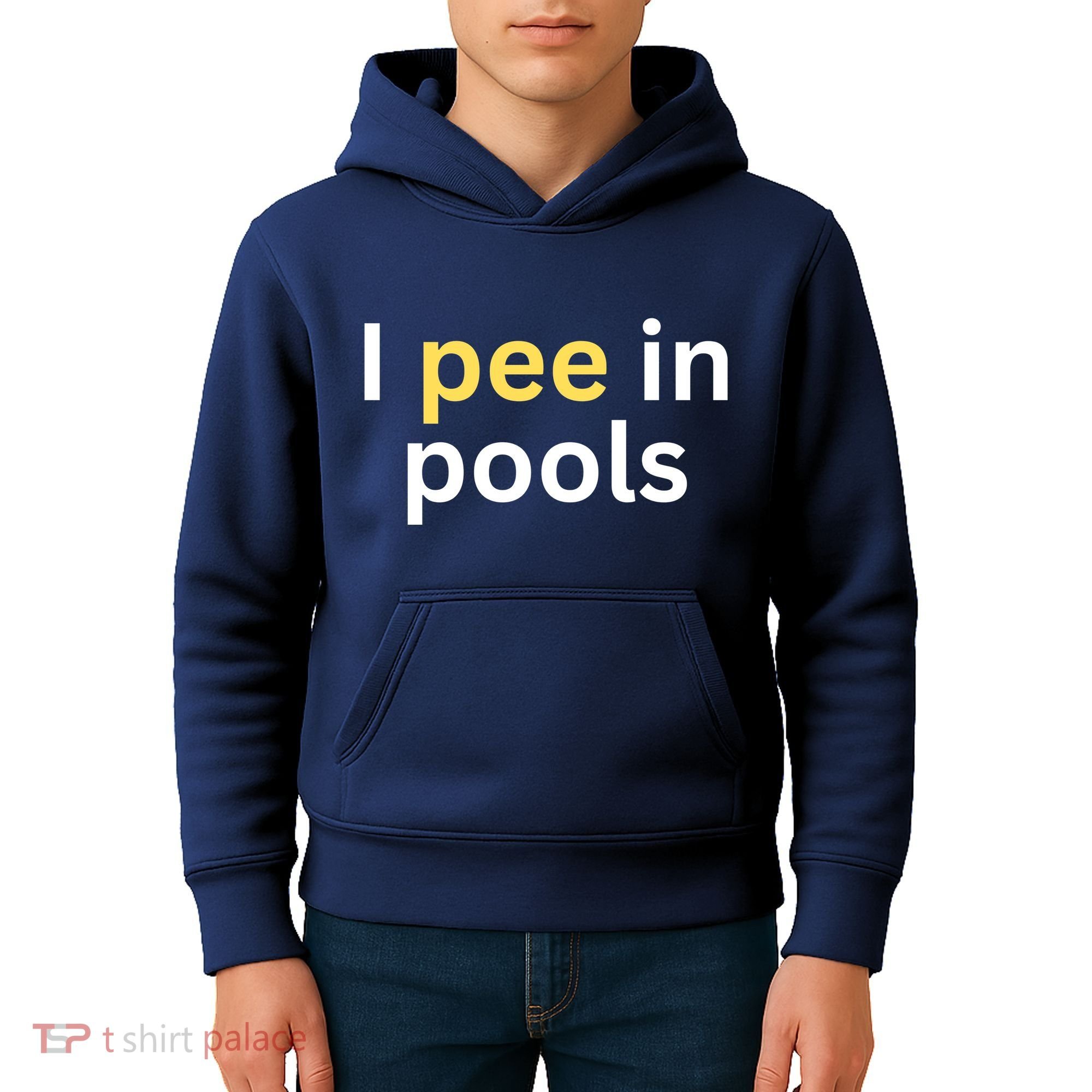 I Pee In Pools Funny Kids Hoodie