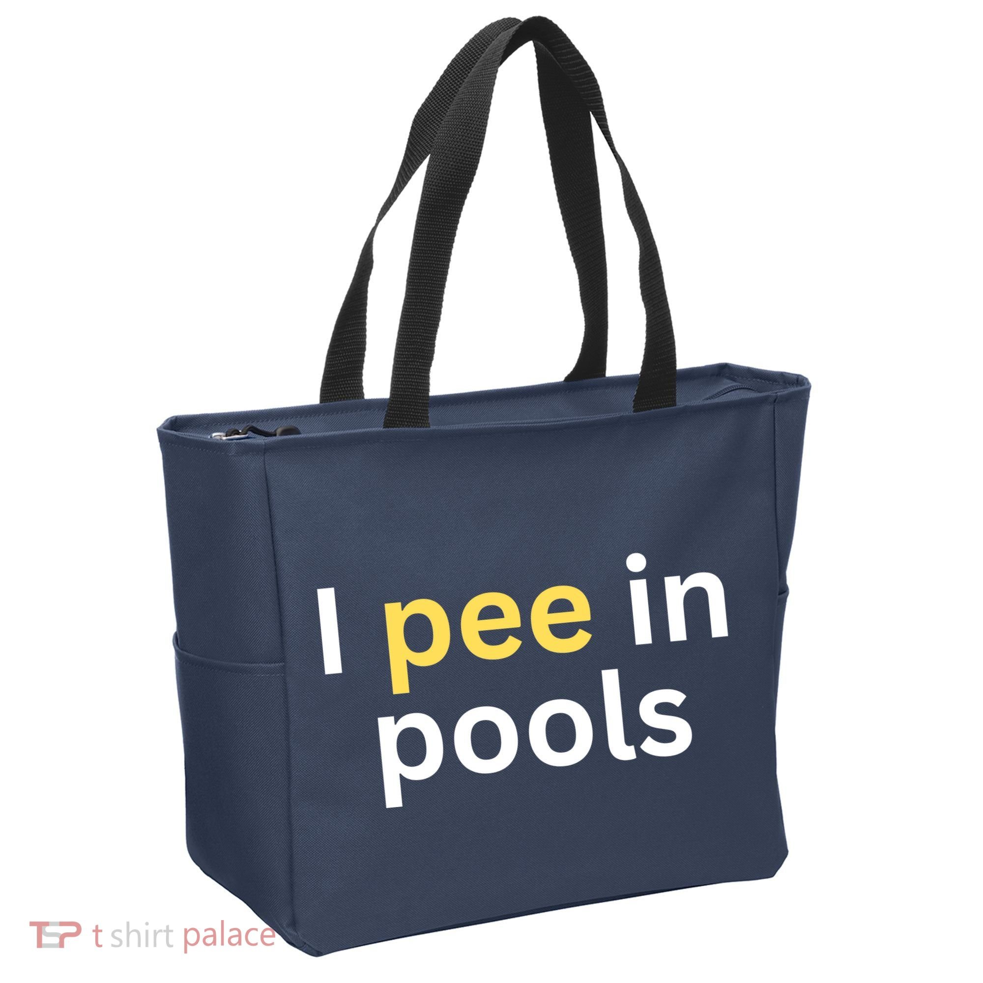 I Pee In Pools Funny Tote Bag