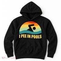 I Pee In Pools Retro Vacation Humor Swimming I Pee In Pools Hoodie thumb 0