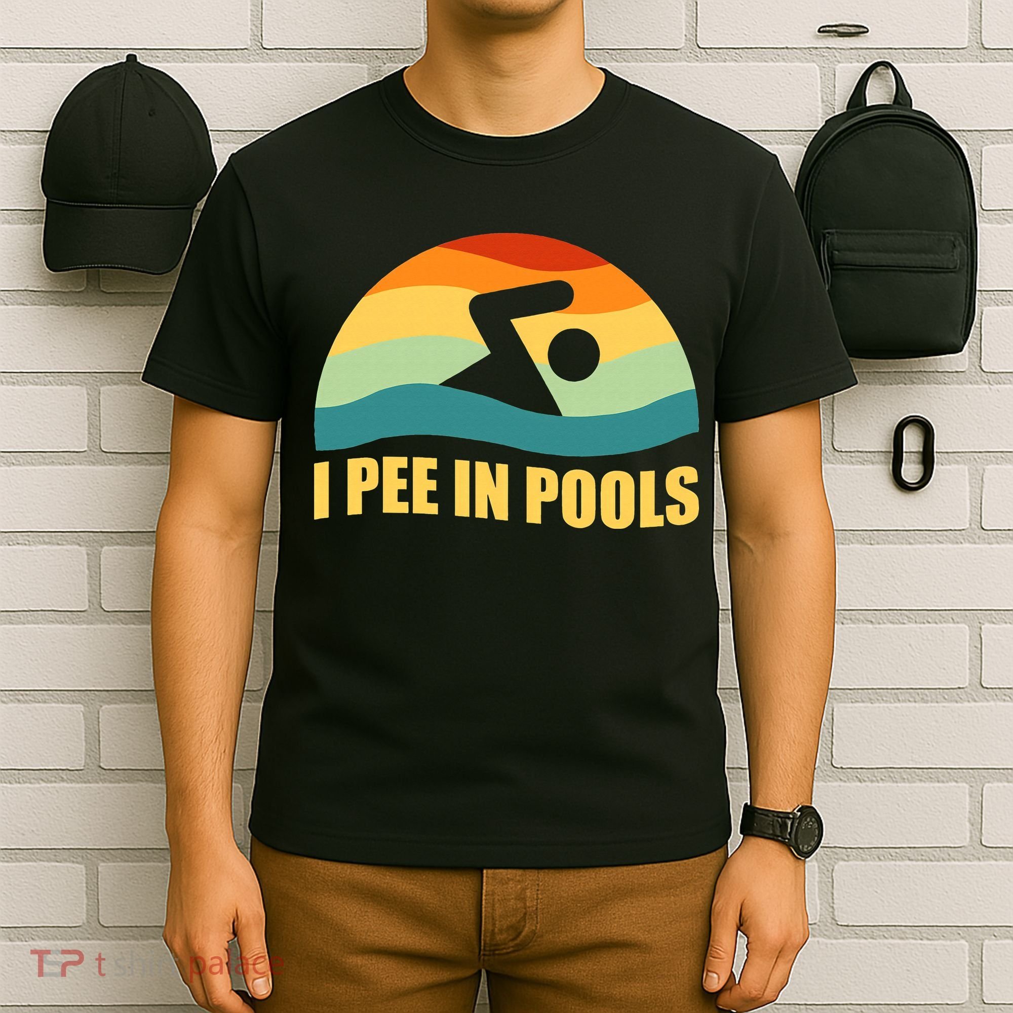 I Pee In Pools Retro Vacation Humor Swimming I Pee In Pools T-Shirt