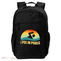 I Pee In Pools Retro Vacation Humor Swimming I Pee In Pools Backpack thumb 0