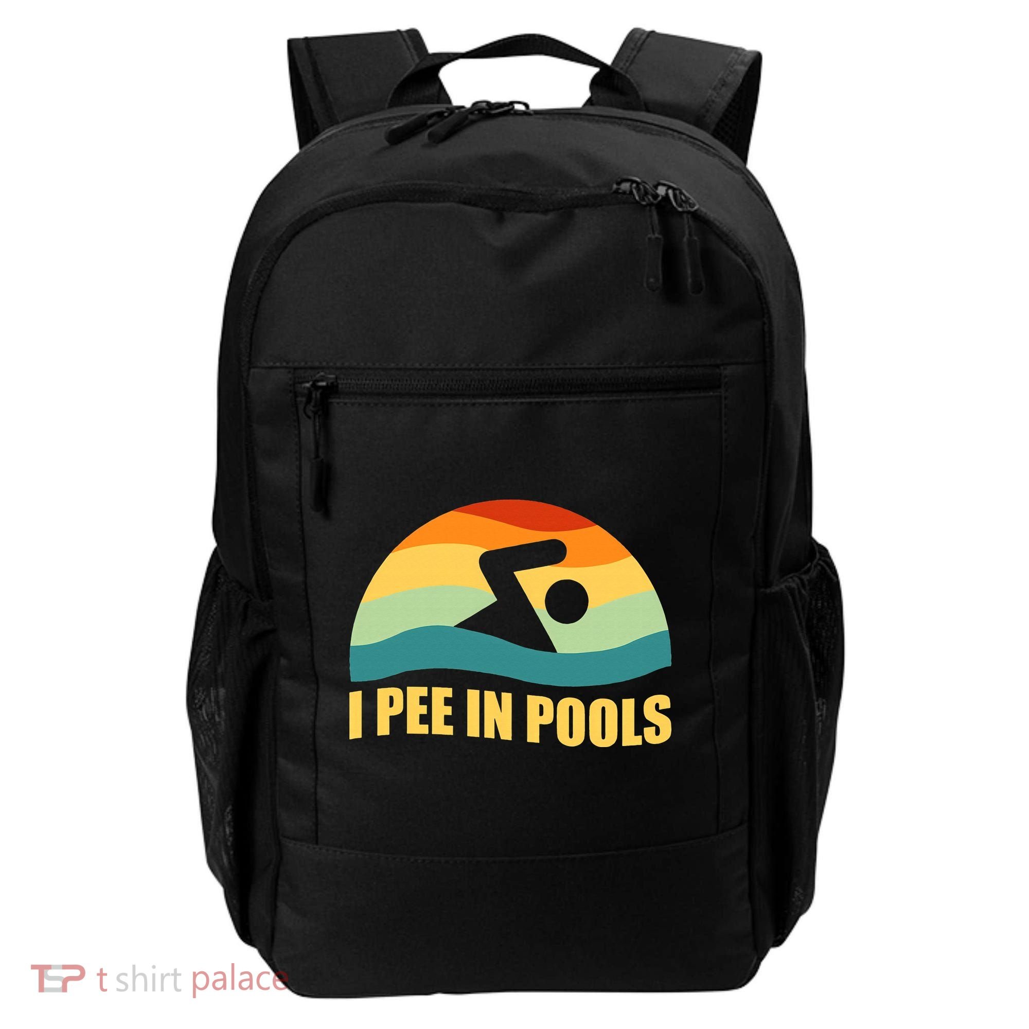 I Pee In Pools Retro Vacation Humor Swimming I Pee In Pools Backpack