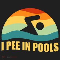 I Pee In Pools Retro Vacation Humor Swimming I Pee In Pools Beanie thumb 2