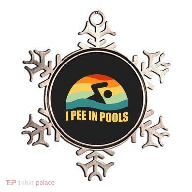 I Pee In Pools Retro Vacation Humor Swimming I Pee In Pools Ornament