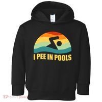 I Pee In Pools Retro Vacation Humor Swimming I Pee In Pools Toddler Hoodie thumb 0