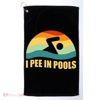 I Pee In Pools Retro Vacation Humor Swimming I Pee In Pools Golf Towel thumb 0