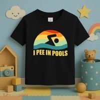 I Pee In Pools Retro Vacation Humor Swimming I Pee In Pools Toddler T-Shirt thumb 3