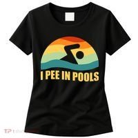 I Pee In Pools Retro Vacation Humor Swimming I Pee In Pools Women's T-Shirt thumb 0