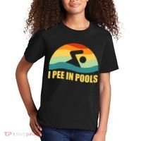 I Pee In Pools Retro Vacation Humor Swimming I Pee In Pools Kids T-Shirt thumb 2