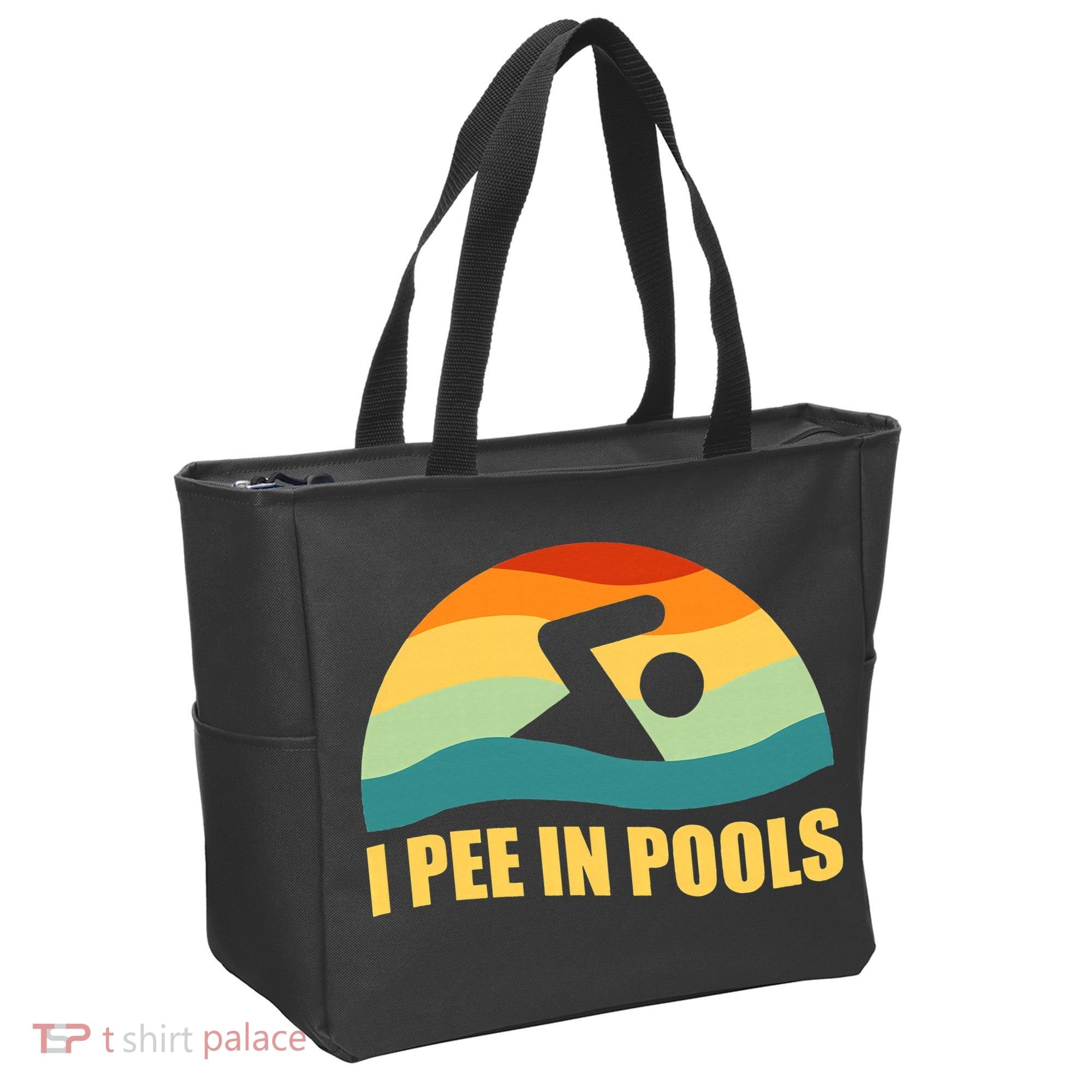 I Pee In Pools Retro Vacation Humor Swimming I Pee In Pools Tote Bag