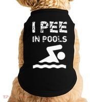 I Pee In Pools Funny Swimming Sarcastic Swim Saying Doggie Tank thumb 0