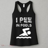 I Pee In Pools Funny Swimming Sarcastic Swim Saying Women's Tank Top thumb 3