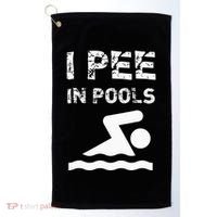 I Pee In Pools Funny Swimming Sarcastic Swim Saying Golf Towel thumb 0
