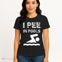 I Pee In Pools Funny Swimming Sarcastic Swim Saying Women's T-Shirt thumb 4