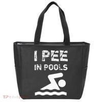 I Pee In Pools Funny Swimming Sarcastic Swim Saying Tote Bag thumb 0