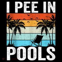 I Pee In Pools Vintage T-Shirt thumb 7