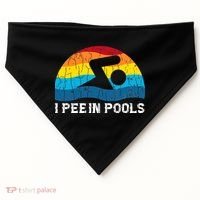 I Pee In Pools Funny Swimmer Swimming Coach Player USA-Made Doggie Bandana thumb 0