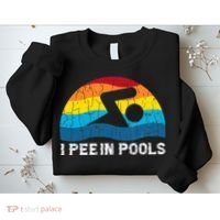 I Pee In Pools Funny Swimmer Swimming Coach Player Sweatshirt thumb 2
