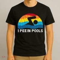 I Pee In Pools Funny Swimmer Swimming Coach Player T-Shirt thumb 3