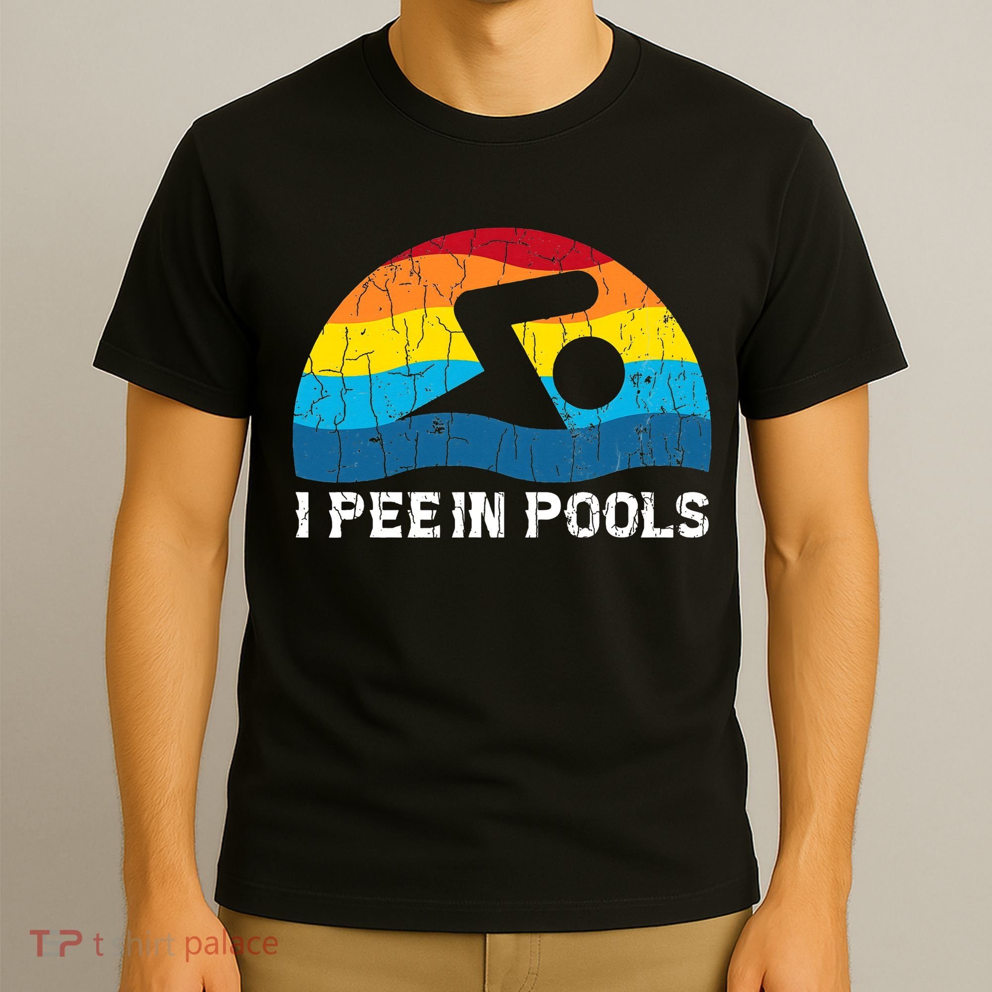 I Pee In Pools Funny Swimmer Swimming Coach Player T-Shirt