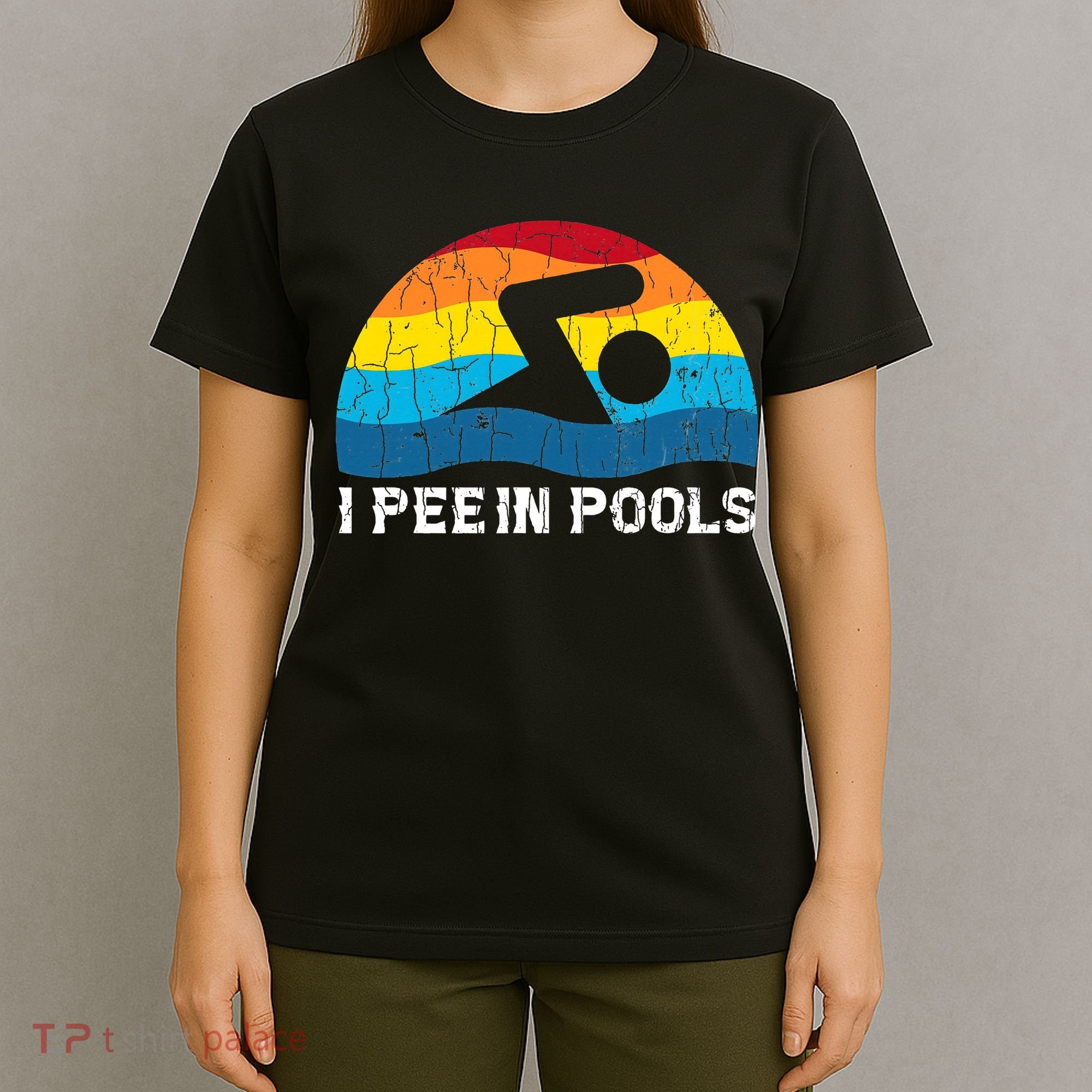 I Pee In Pools Funny Swimmer Swimming Coach Player T-Shirt
