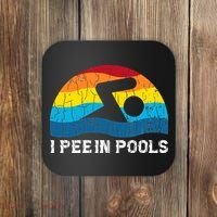 I Pee In Pools Funny Swimmer Swimming Coach Player Coaster thumb 0
