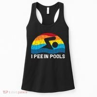 I Pee In Pools Funny Swimmer Swimming Coach Player Women's Tank Top thumb 0