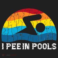 I Pee In Pools Funny Swimmer Swimming Coach Player Hat thumb 2