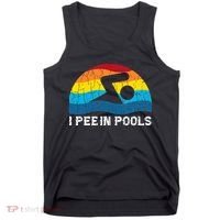 I Pee In Pools Funny Swimmer Swimming Coach Player Tank Top thumb 0