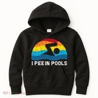 I Pee In Pools Funny Swimmer Swimming Coach Player Kids Hoodie thumb 0