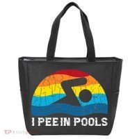 I Pee In Pools Funny Swimmer Swimming Coach Player Tote Bag thumb 0