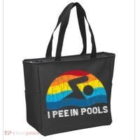 I Pee In Pools Funny Swimmer Swimming Coach Player Tote Bag thumb 2