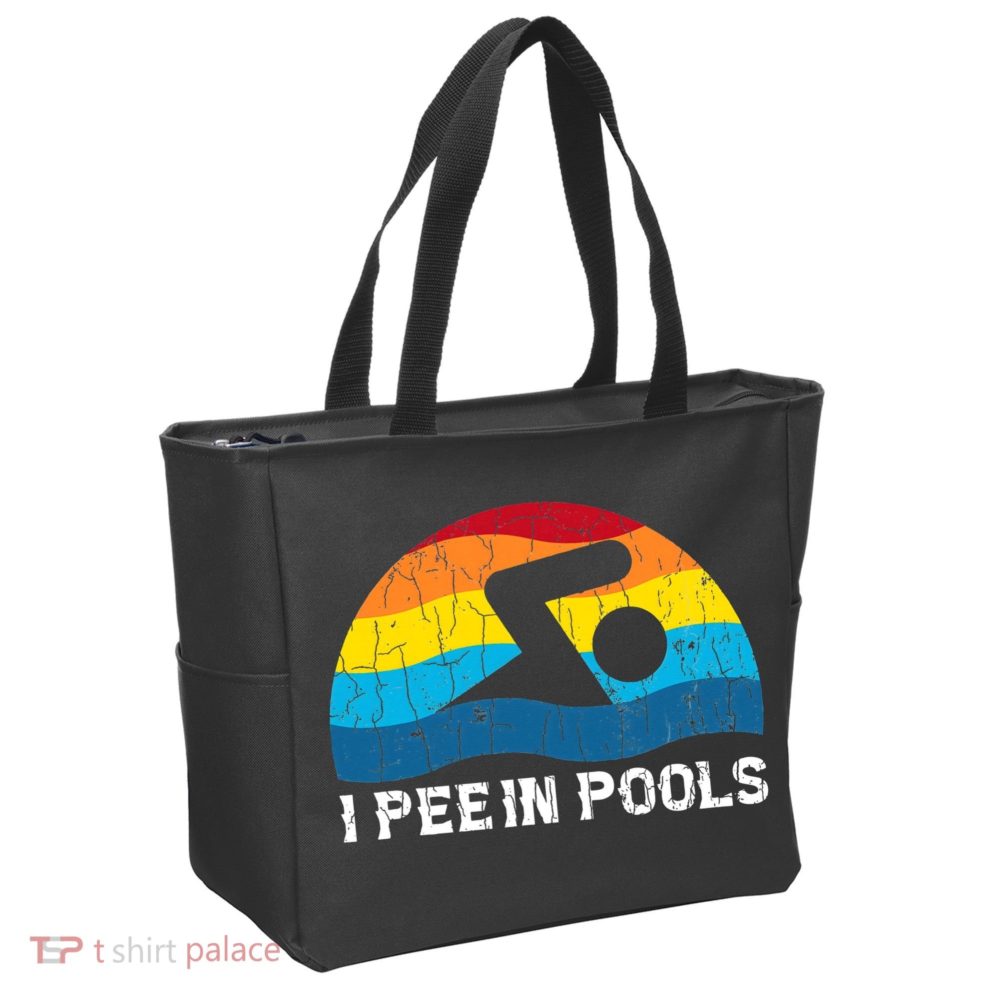 I Pee In Pools Funny Swimmer Swimming Coach Player Tote Bag