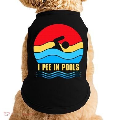 I Pee In Pools Funny Swimmer Coach Player Doggie Tank