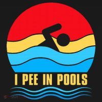 I Pee In Pools Funny Swimmer Coach Player USA-Made Doggie Bandana thumb 2