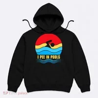 I Pee In Pools Funny Swimmer Coach Player Hoodie thumb 0