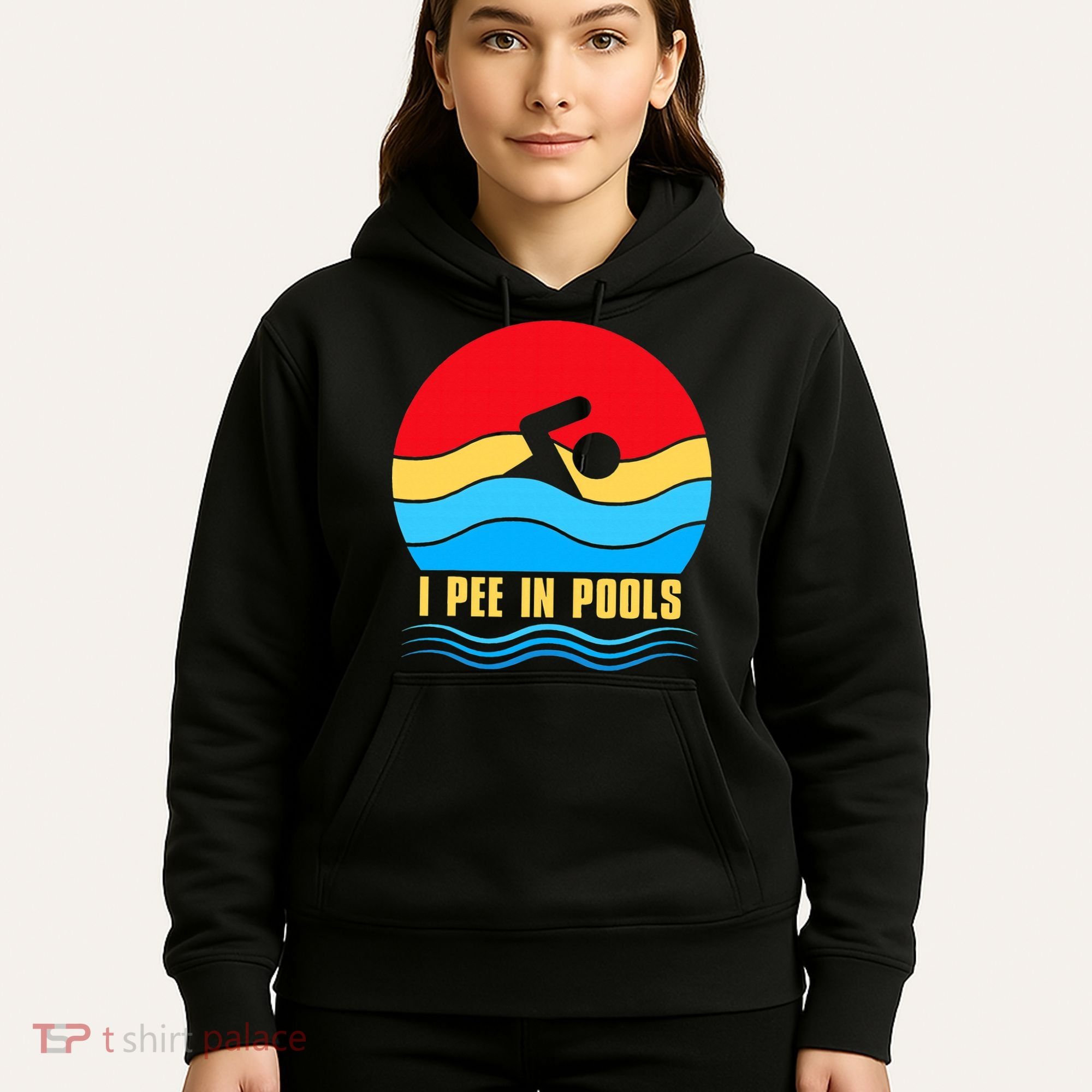 I Pee In Pools Funny Swimmer Coach Player Hoodie