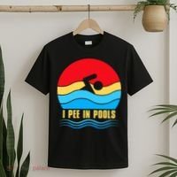 I Pee In Pools Funny Swimmer Coach Player T-Shirt thumb 2