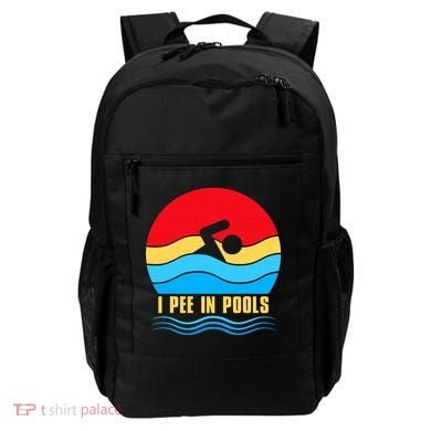 I Pee In Pools Funny Swimmer Coach Player Backpack