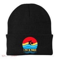 I Pee In Pools Funny Swimmer Coach Player Beanie thumb 0