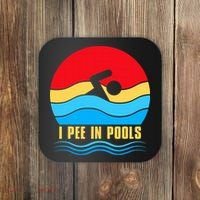 I Pee In Pools Funny Swimmer Coach Player Coaster thumb 0