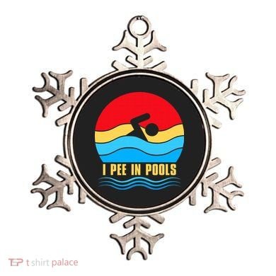 I Pee In Pools Funny Swimmer Coach Player Ornament