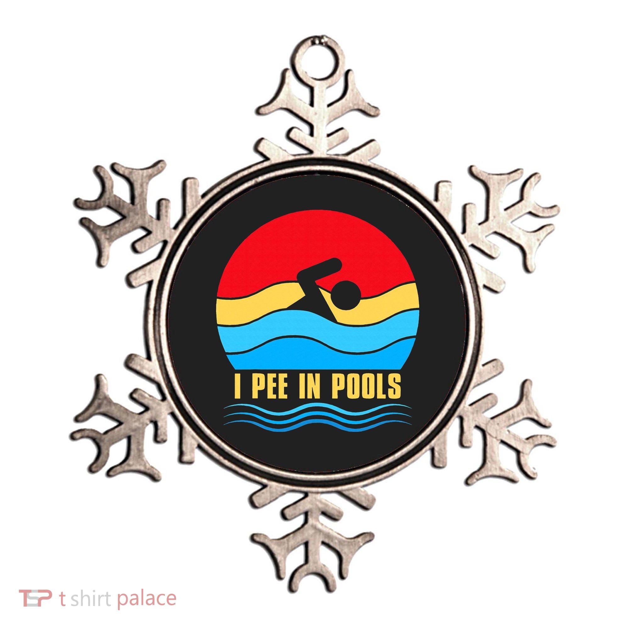 I Pee In Pools Funny Swimmer Coach Player Ornament