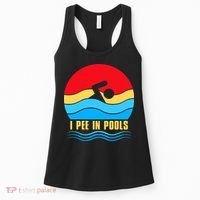 I Pee In Pools Funny Swimmer Coach Player Women's Tank Top thumb 0