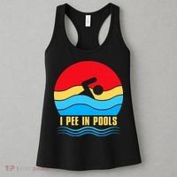 I Pee In Pools Funny Swimmer Coach Player Women's Tank Top thumb 3